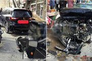 عکس | اولین تصاویر از تصادف شدید پژو پارس با رنو کولئوس در تهران