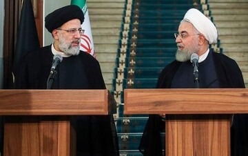 هم‌نشینی دولتمردان ابراهیم رئیسی و حسن روحانی در یک مراسم+عکس