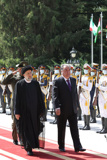 استقبال رسمی آیت‌الله رئیسی از رئیس جمهور تاجیکستان