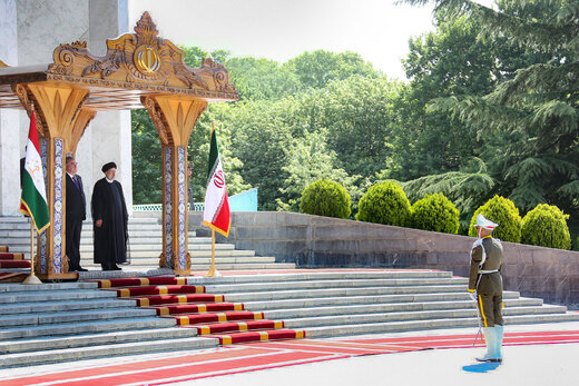استقبال رسمی آیت‌الله رئیسی از رئیس جمهور تاجیکستان