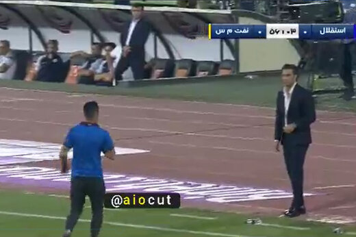 ببینید | ورود جیمی جامپ به زمین و ابراز علاقه به فرهاد مجیدی