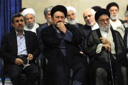 سوژه ای متفاوت که شکار «لنز» دوربین شد / نگاه معنادار ظریف به احمدی‌نژاد