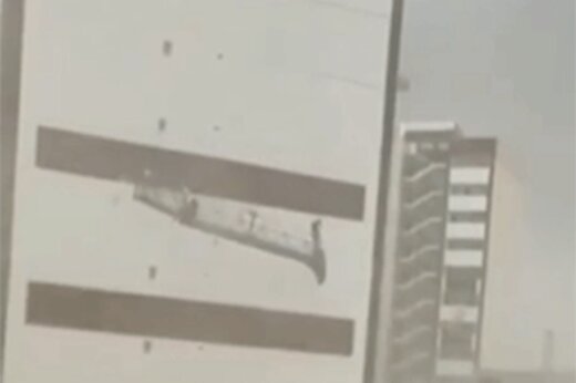 ببینید | اولین ویدیو از لحظه دلخراش سقوط دو کارگر مشغول به کار در ارومیه