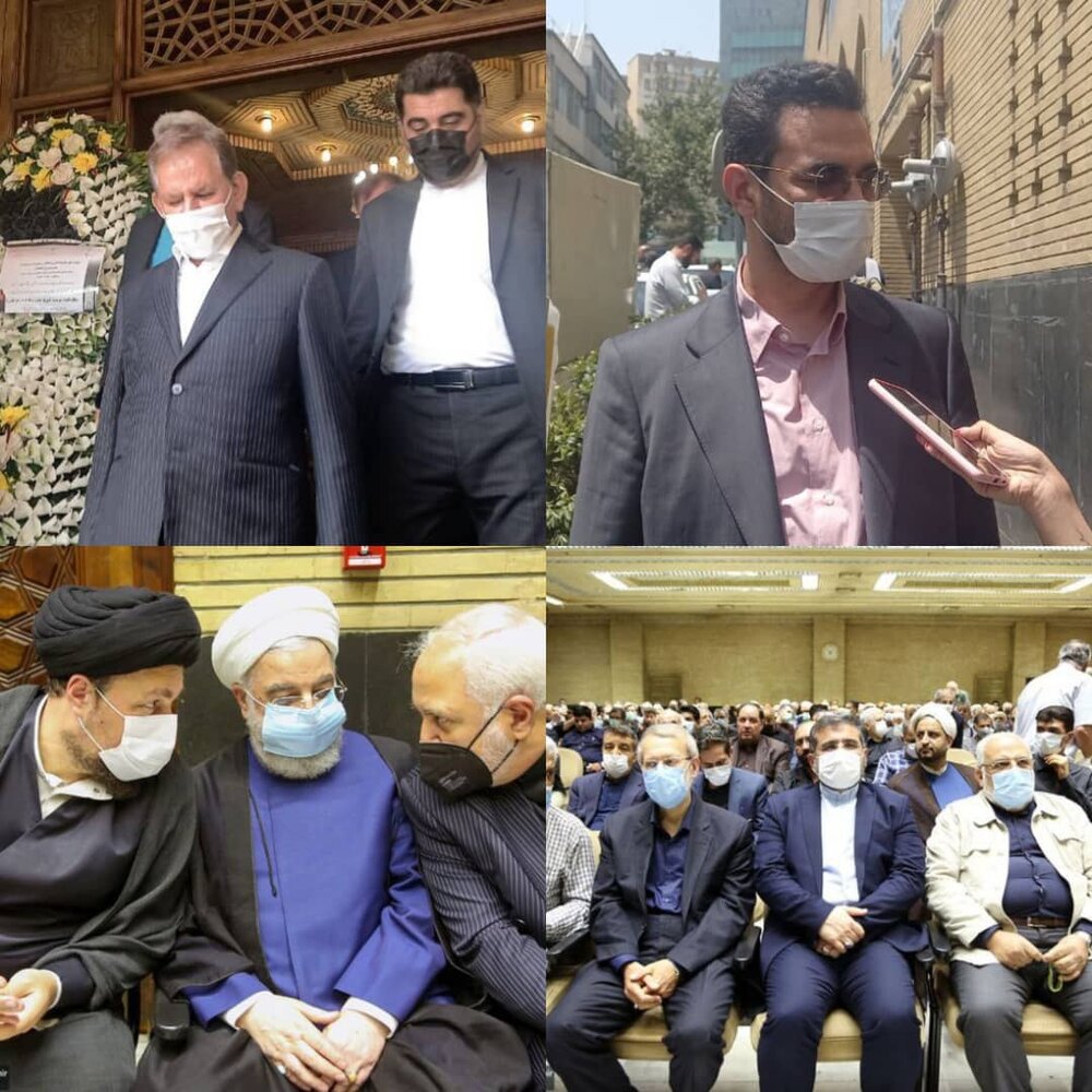 عکس | حسن روحانی، جهانگیری و لاریجانی در مراسم ختم حجتالاسلام سید محمود دعایی