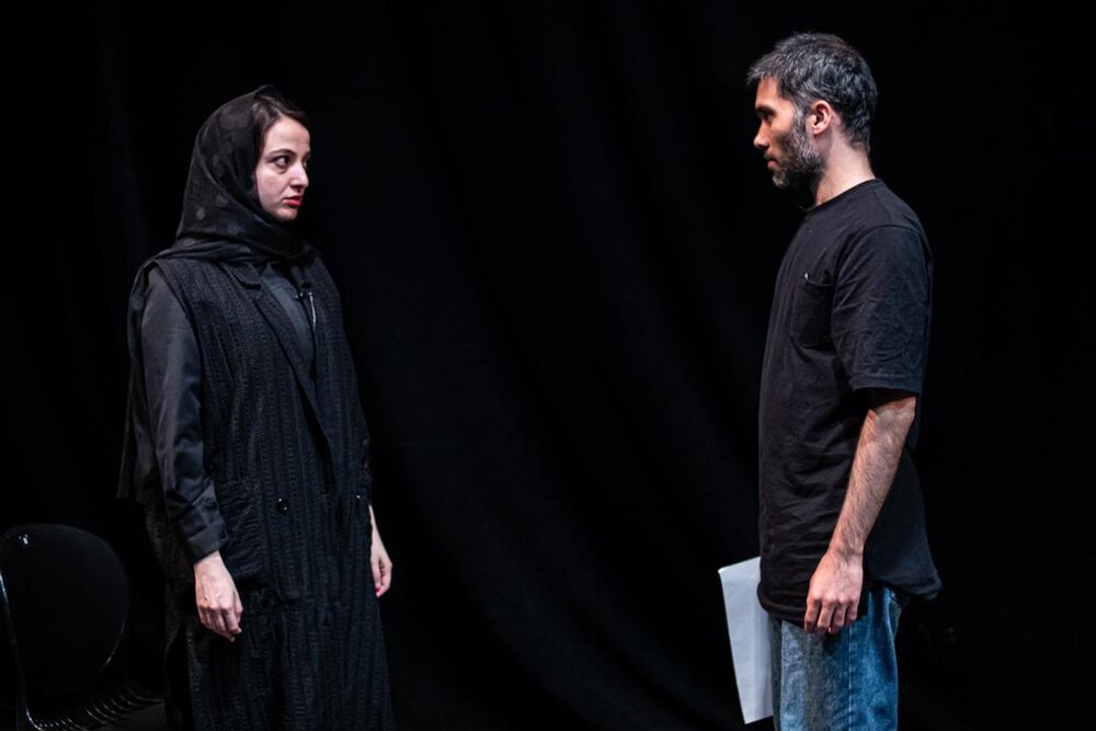 ندا جبرئیلی در تمرین نمایش «عنوان موقت: براش»/ عکس