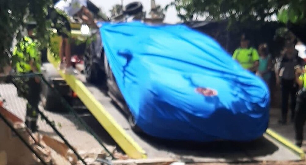 آغاز تحقیقات پلیس درباره تصادف خودروی رونالدو/عکس