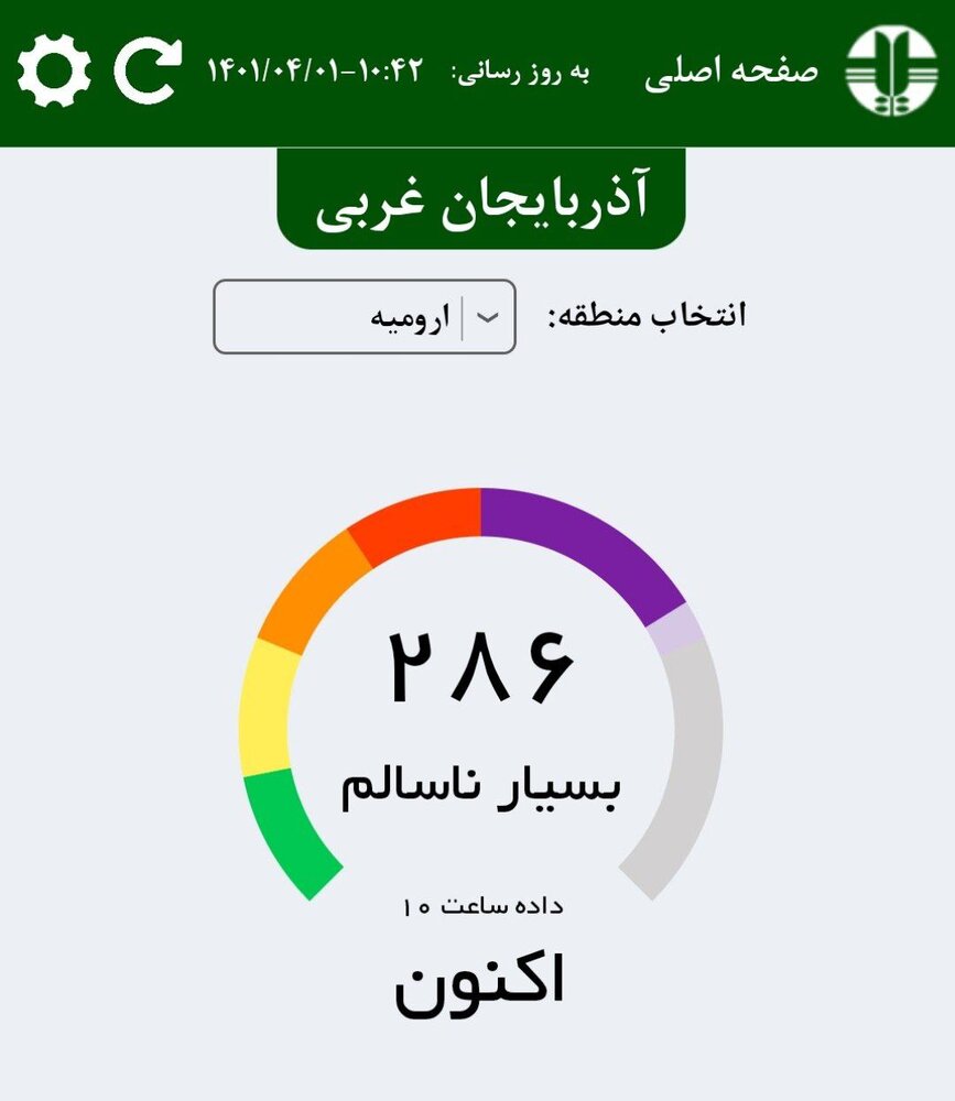 آلودگی وحشتناک هوا دوباره به ارومیه و سردشت بازگشت / خبری از واکنش مسئولین نیست