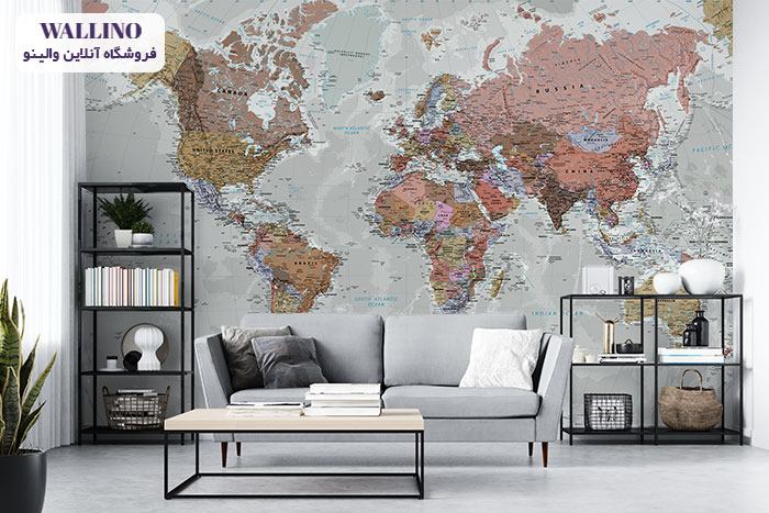 کاغذ دیواری نقشه جهان