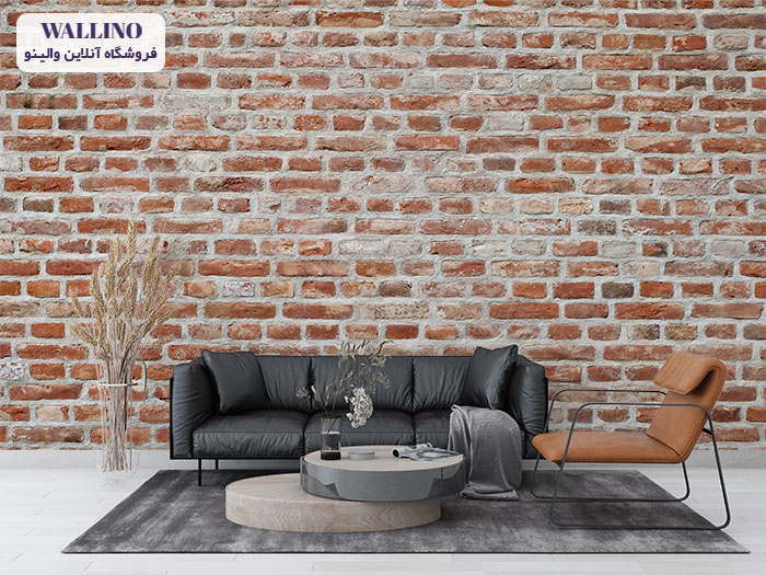 کاغذ دیواری آجر