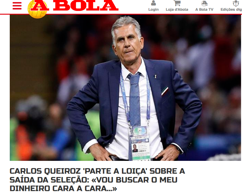 پرتاب آب دهان به صورت کارلوس کیروش!/ عکس 2