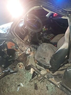 برخورد هولناک  ٢ خودرو در جاده چالوس