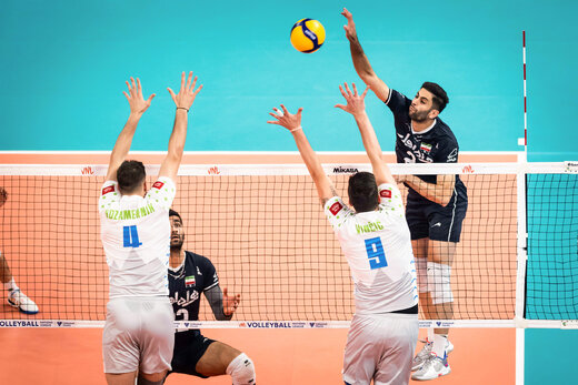Iran national volleyball team mightily beats Slovenia