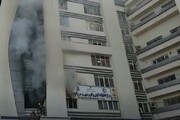 ببینید | ویدیویی دیگر از آتش‌سوزی بیمارستان رسول اکرم در تهران