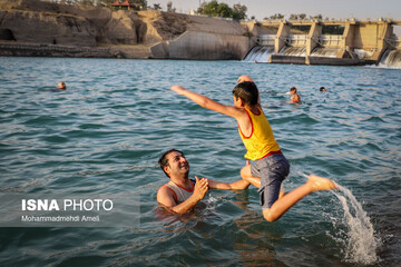 شنا در رودخانه «دز»