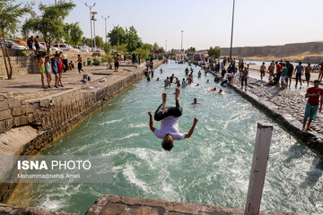 شنا در رودخانه «دز»