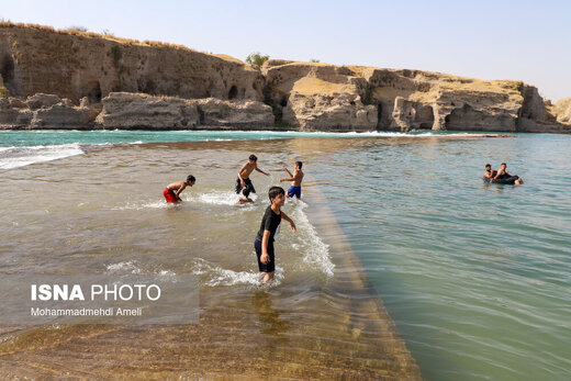 شنا در رودخانه «دز»