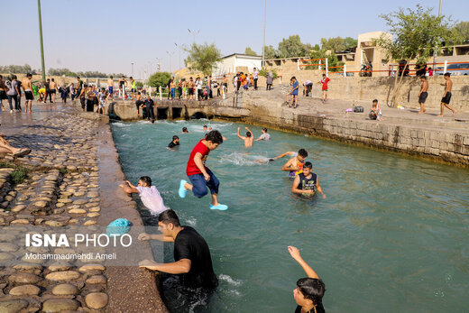 شنا در رودخانه «دز»
