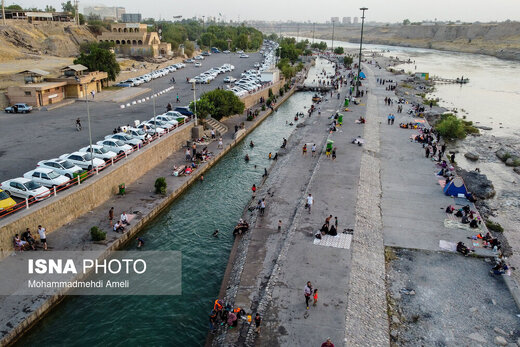 شنا در رودخانه «دز»