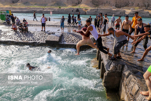 شنا در رودخانه «دز»