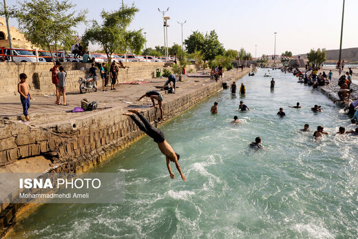شنا در رودخانه «دز»