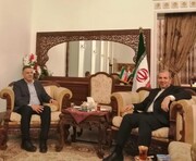 سفير ايران لدى العراق ومحافظ ديالى يتباحثان حول مسيرة الاربعين والتعاون الاقتصادي