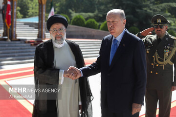 مراسم استقبال رسمی حجت الاسلام رئیسی از اردوغان رئیس جمهور ترکیه