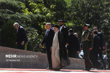 مراسم استقبال رسمی حجت الاسلام رئیسی از اردوغان رئیس جمهور ترکیه