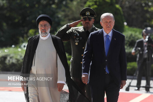 مراسم استقبال رسمی حجت الاسلام رئیسی از اردوغان رئیس جمهور ترکیه