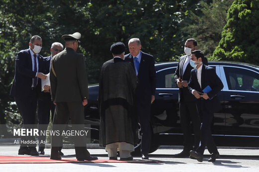 مراسم استقبال رسمی حجت الاسلام رئیسی از اردوغان رئیس جمهور ترکیه