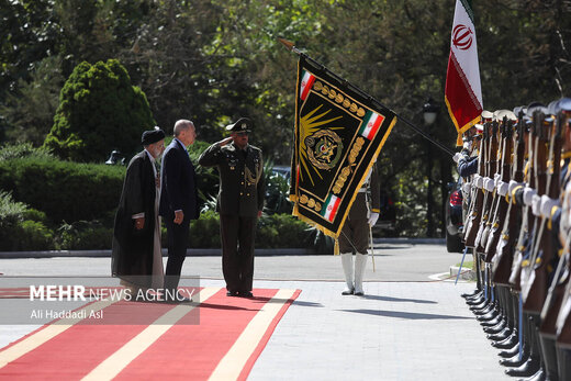 مراسم استقبال رسمی حجت الاسلام رئیسی از اردوغان رئیس جمهور ترکیه