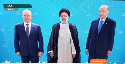 ببینید | عکس یادگاری روسای‌جمهور ایران، روسیه و ترکیه در پایان اجلاس آستانه