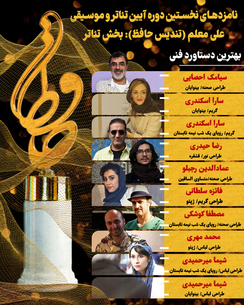 اعلام نامزدهای بخش تئاتر نخستین آیین تئاتر و موسیقی علی معلم 7