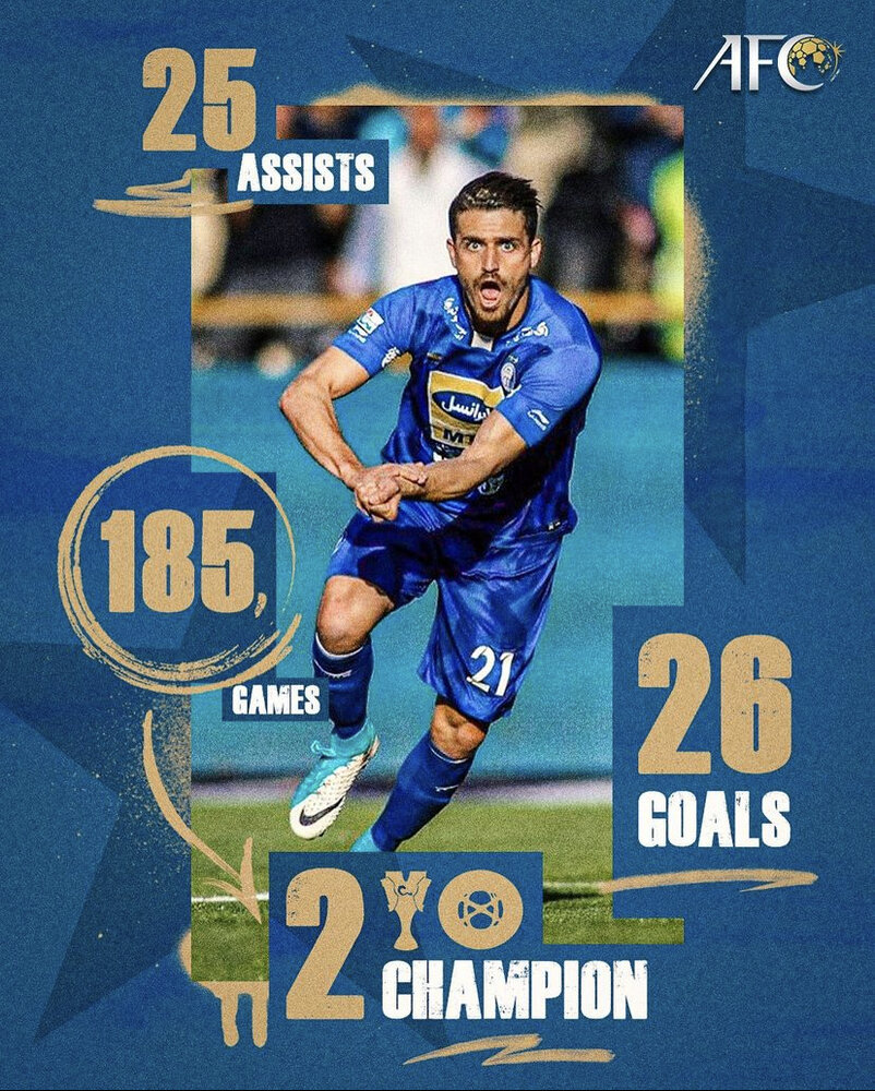 پوستر AFC از کارنامه شش ساله وریا در استقلال/عکس