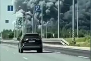 ببینید | آتش‌سوزی گسترده در مسکو