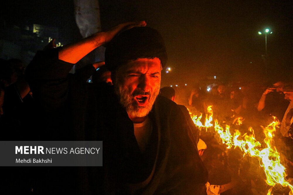 آیین مشعل گردانی نجفی‌های مقیم قم