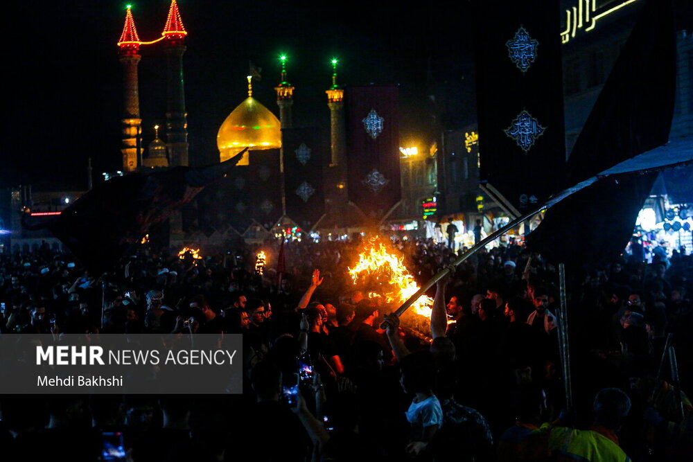 آیین مشعل گردانی نجفی‌های مقیم قم