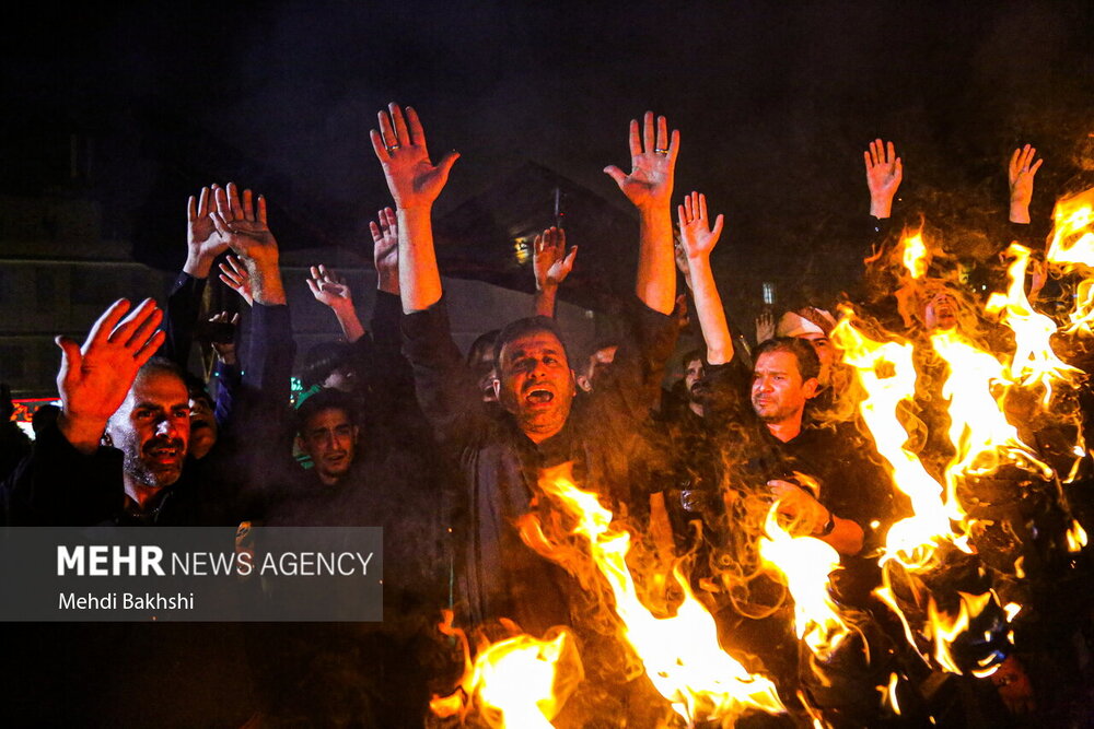 آیین مشعل گردانی نجفی‌های مقیم قم