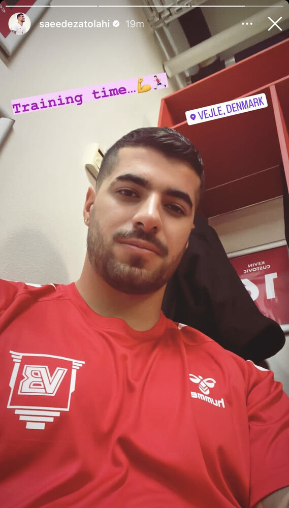 ستاره تیم ملی در تمرین تیم لیگ یکی!/عکس