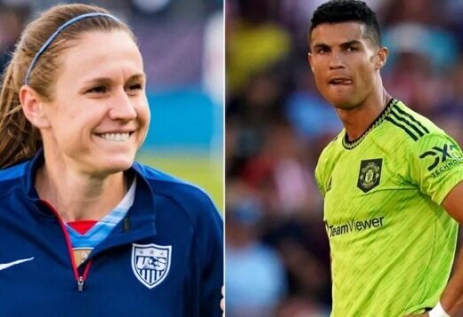 فوتبالیست زن، رونالدو را مسخره کرد!