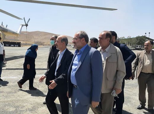 وزیر نیرو جهت بررسی مشکل قطعی و کمبود آب شرب وارد همدان شد