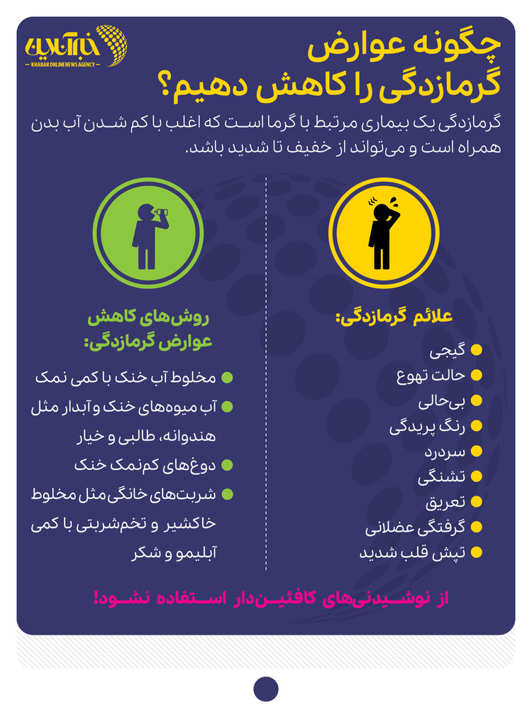 اینفوگرافیک | چگونه عوامل گرمازدگی را کاهش دهیم؟