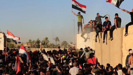 آشوب در منطقه سبز بغداد/ صدریها وارد کاخ ریاست جمهوری شدند