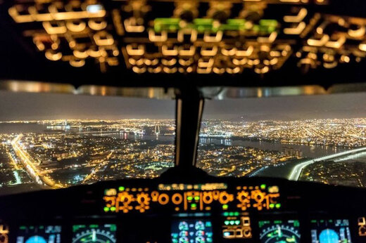 ببینید | تصویر شگفت‌انگیز و رویایی از تهران از زاویه کابین خلبان