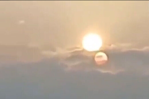 ببینید | تصاویر باورنکردنی از ظهور عجیب دو خورشید در آسمان چین!