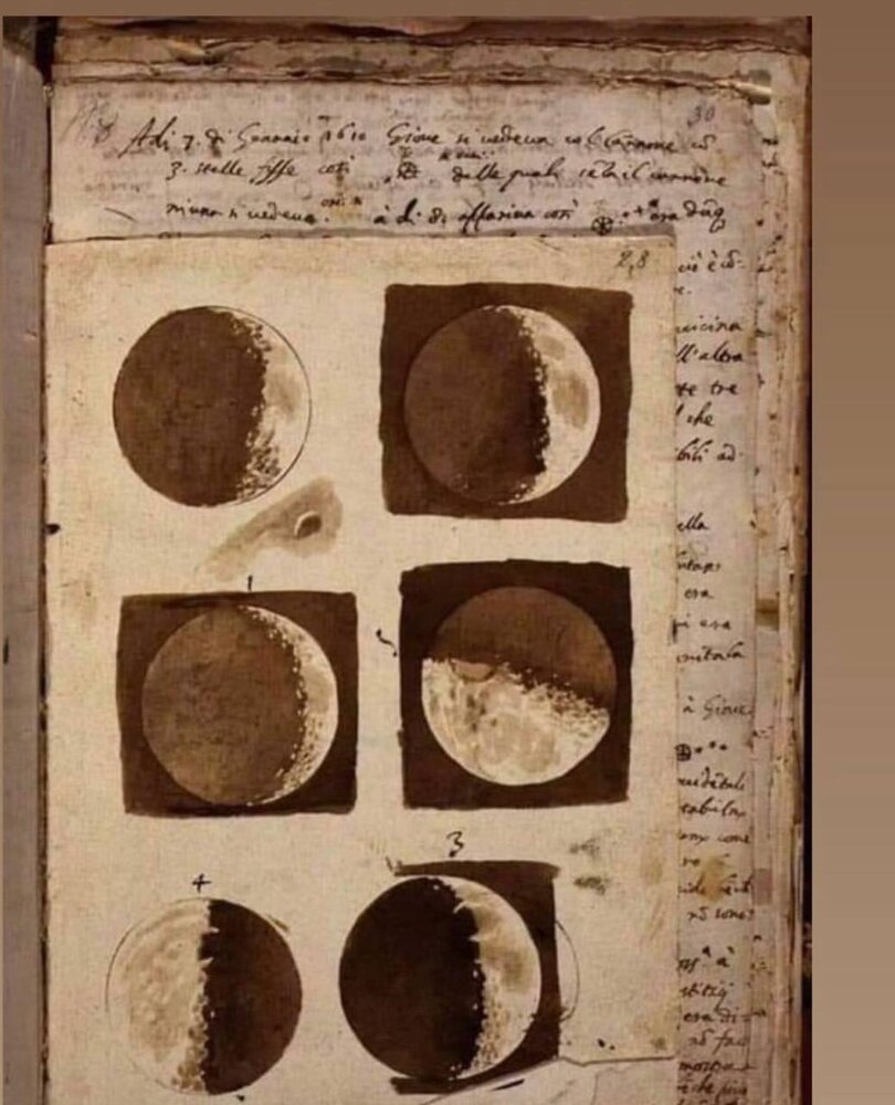 نقاشی حیرت‌انگیز گالیله از ماه در سال ۱۶۰۹!