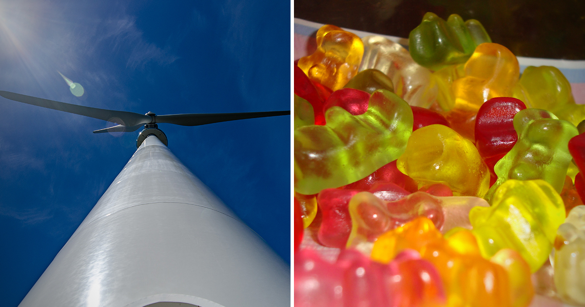 بازیافت پرههای توربین بادی و تبدیل آن به پاستیل خرسی!