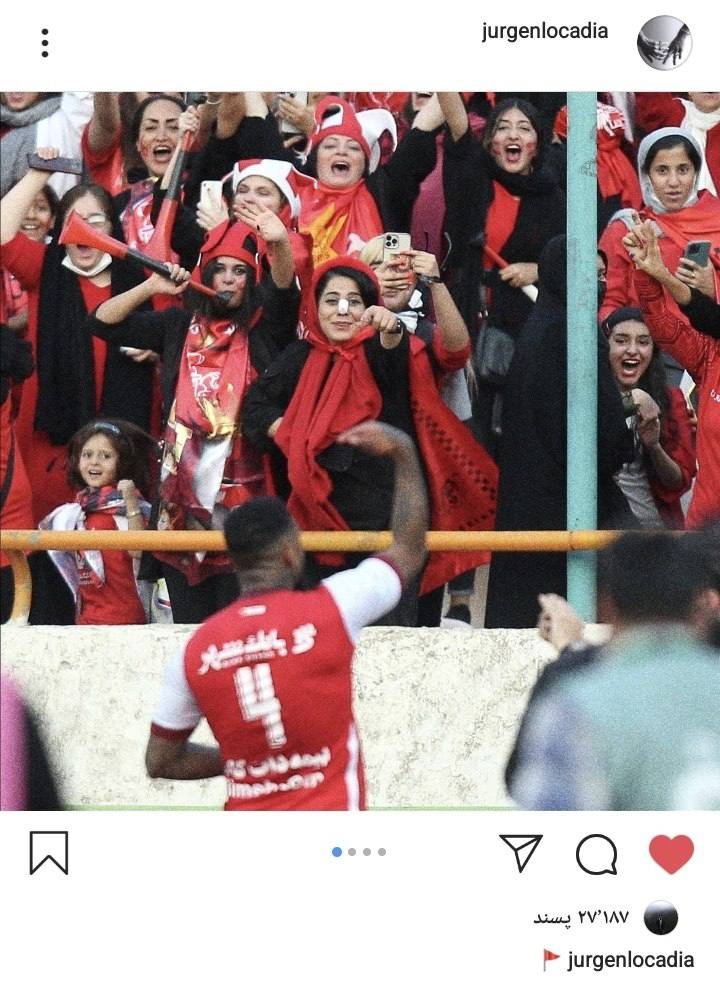 پست اینستاگرامی لوکادیا به همراه بانوان پرسپولیسی/ عکس
