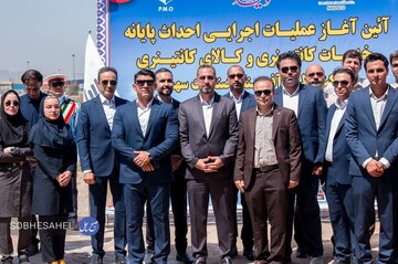 کلنگ زنی عملیات احداث پایانه جدید کانتینری شرکت نظم آفرینان صنعت سهند