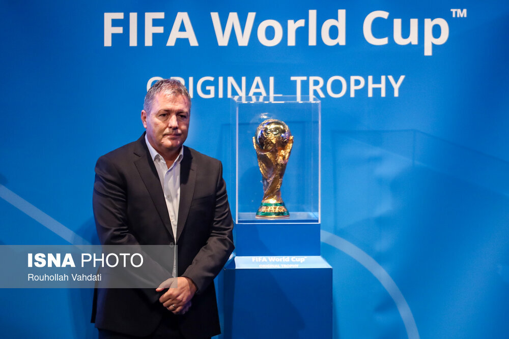 مراسم رونمایی از کاپ جام جهانی
