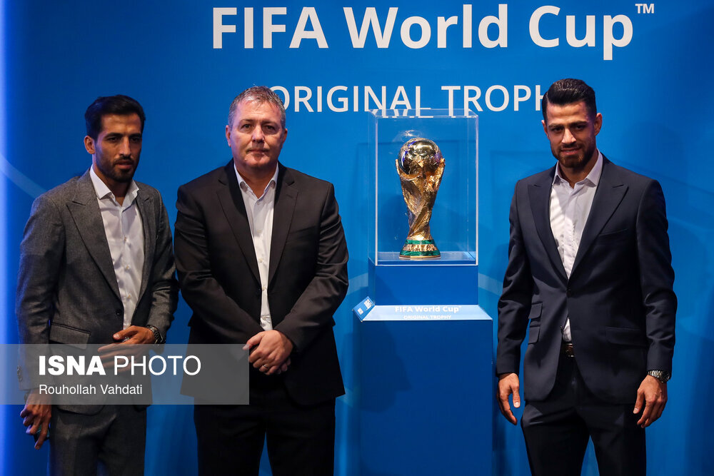 مراسم رونمایی از کاپ جام جهانی